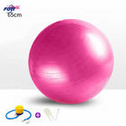 Eco基盤が付いている友好的な65cmの95cm反破烈させた体育館のPilatesポリ塩化ビニールのヨガの球