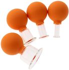 オレンジ4 PC Anticelluliteは顔のマッサージが中国の吸引のコップを緩むすくう真空のすくうセットMassageadorを置く