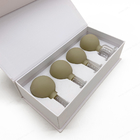 EyesのためのセットSilicone 4部分のGlass Facial Cupping Vacuum Suction Massage Cups Anti Cellulite Lymphatic Therapy Sets