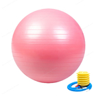 65cmのヨガの球環境に優しいポリ塩化ビニールの反破烈および滑り止めのバランスの練習の適性の球