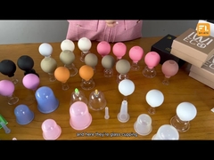 ガラス 顔 カップ セット シリコン カップ ヒジャマ カップ 顔 皮膚 裏